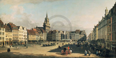 Array Der Alte Markt in Dresden von Canaletto