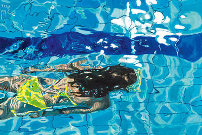 Array Die blaue Schwimmerin No. 5      von Brigitte Yoshiko Pruchnow