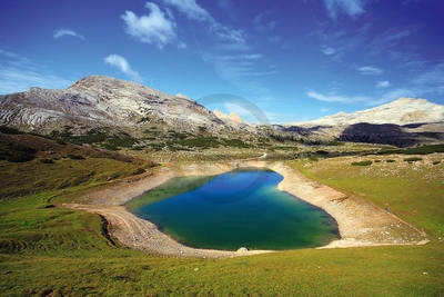 150cm x 100cm Dolomiten See                    von Benjamin Bachmair