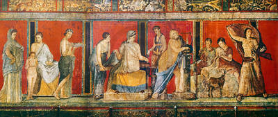 cm x cm Fresko, Dionysische Mysterien    von Pompeji