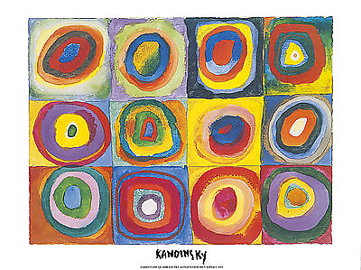 80cm x 60cm Farbstudie Quadrate von Wassily Kandinsky