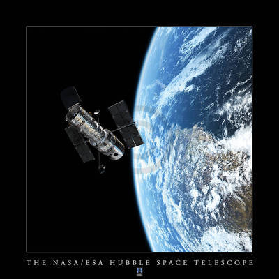 Array Hubble and Earth von Hubble-Nasa