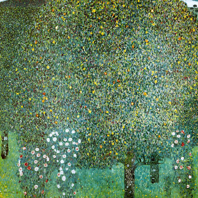 Array Rosensträucher unter Bäumen      von Gustav Klimt