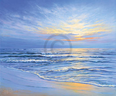 150cm x 123cm Sunset at Ostsee coast II        von Sigurd Schneider