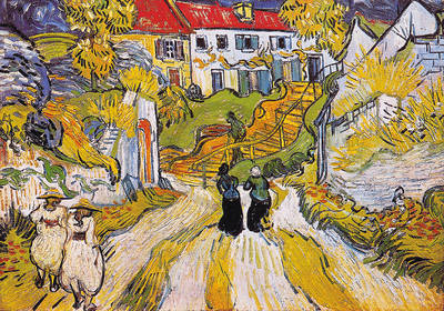 Array Weg und Treppe in Auvers         von Vincent Van Gogh