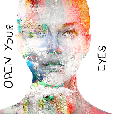 60cm x 60cm Open your Eyes von Micha Baker