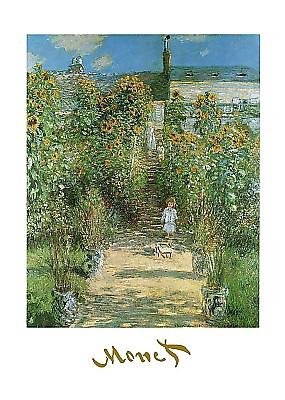 50cm x 70cm Il giardino e la casa von Claude Monet