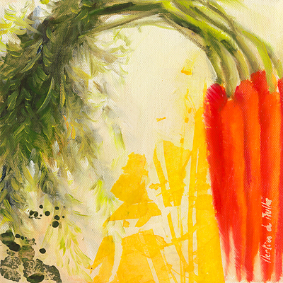 100cm x 100cm Carottes I von Emmanuelle Mertian de Muller