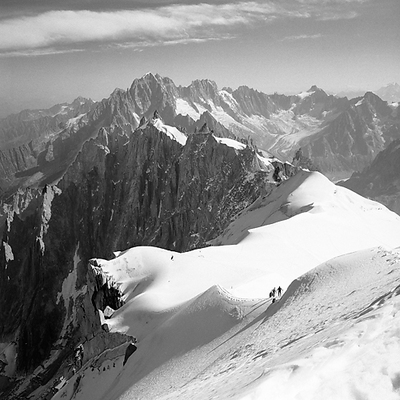 Array Descent to the Vallee Blanche, Chamonix von Dave Butcher