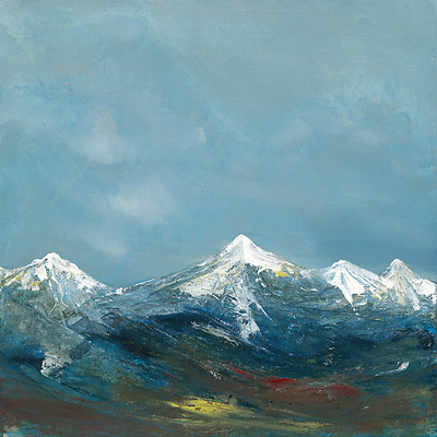 100cm x 100cm Montagne II von Jacques Lamotte