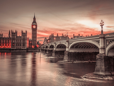 Array Big Ben Sunset von Assaf Frank