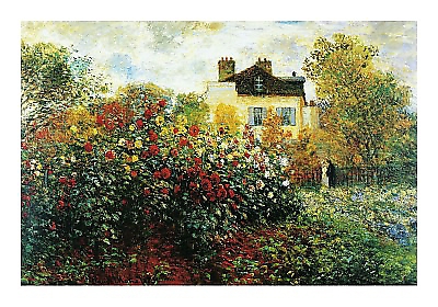 100cm x 70cm The Artist's Garden von Claude Monet