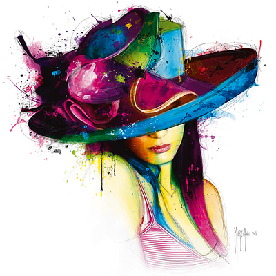 30cm x 30cm La Jeune Fille au Chapeau von Patrice Murciano