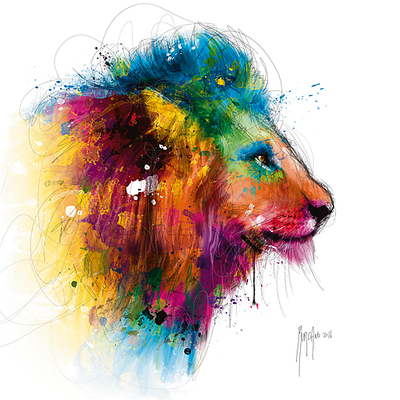 30cm x 30cm Jungle´s King von Patrice Murciano