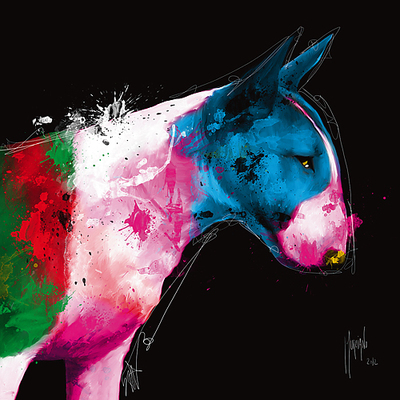 30cm x 30cm Bull Pop von Patrice Murciano