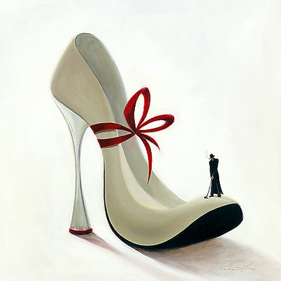 50cm x 50cm Highheels - Romance von PANASENKO