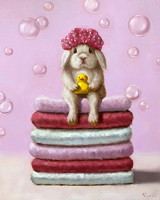 30cm x 40cm Bath Day von Lucia Heffernan