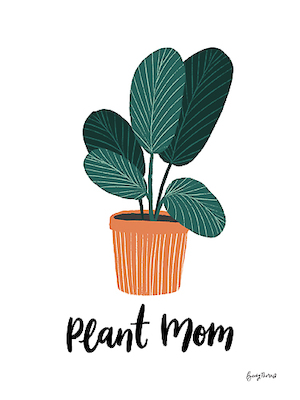 30cm x 40cm Plant Mom von Becky Thorns