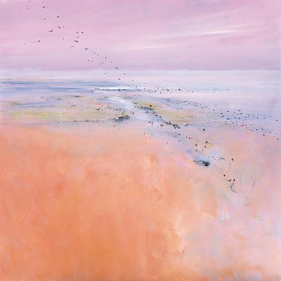 70cm x 70cm Birds in the Sky von Jan  Groenhart