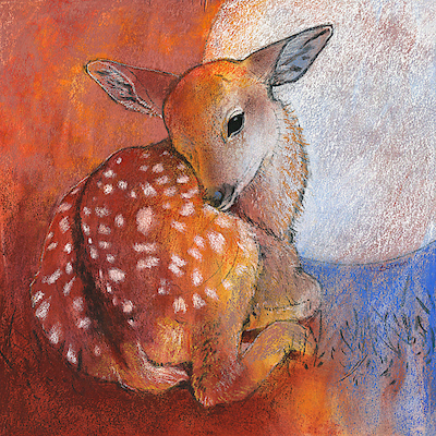 30cm x 30cm Bambi von Loes Botman