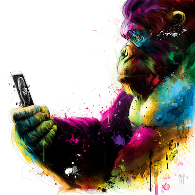 30cm x 30cm New Kong von Patrice Murciano