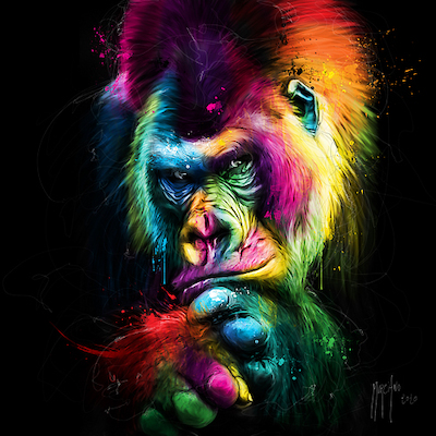 30cm x 30cm Le Vieux Sage - The Old Wise von Patrice Murciano