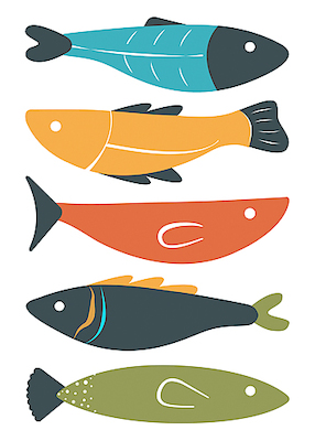 Array Playful Fish von Ayse