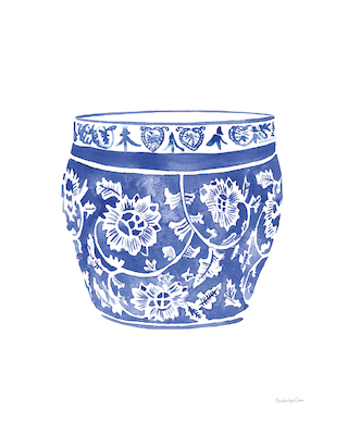 Array Chinoiserie Vase IV von Mercedes Lopez Charro