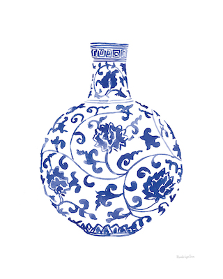 Array Chinoiserie Vase III von Mercedes Lopez Charro