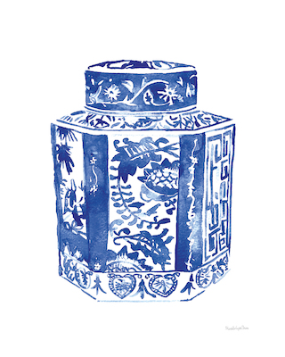 Array Chinoiserie Vase I von Mercedes Lopez Charro