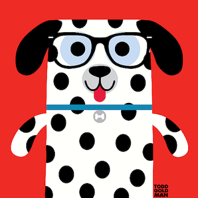 100cm x 100cm Bow Wow Dalmation von Todd Art