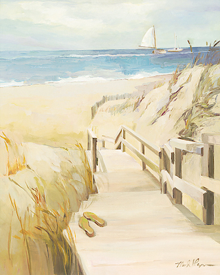 80cm x 100cm Coastal Escape von Marilyn Hageman