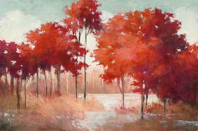 100cm x 66.67cm Autumn Lake von Julia Purinton