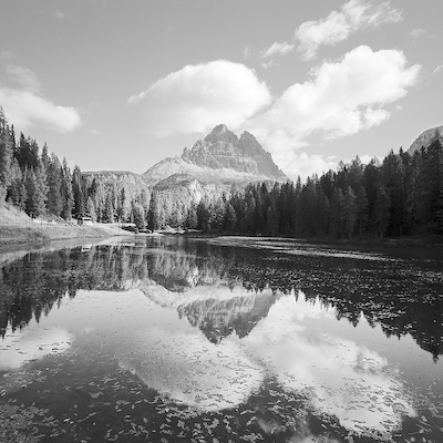 100cm x 100cm Italy Dolomites Cortin Lago Antorno von Dave Butcher