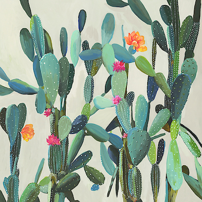 100cm x 100cm Cactus Garden von Aimee Wilson