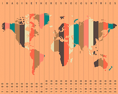 Array Time Zones Pink von Jazzberry Blue