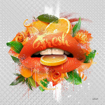 Array Bouche orange von Sylvain Binet