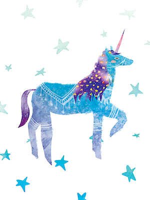 Array Prancing Unicorn von Crystal Smith