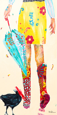 50cm x 100cm Rainy Day Companions von Pamela K. Beer