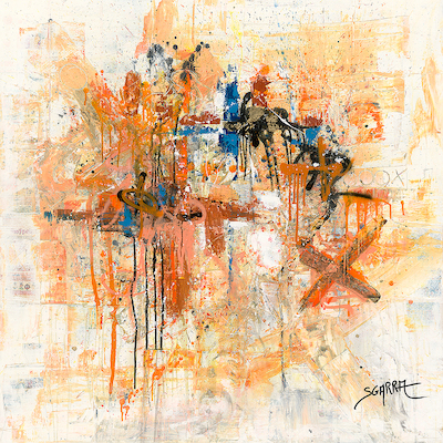 100cm x 100cm Abstrait IV von Robert Sgarra