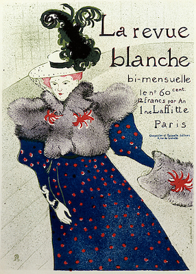 100cm x 140cm La Revue Blanche von Henri de Toulouse-Lautrec