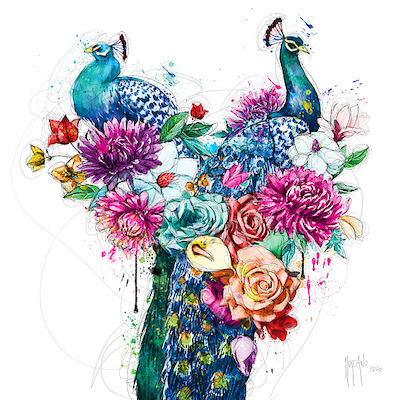 Array Peacock Flowers von Patrice Murciano