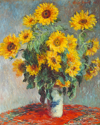 Array Sonnenblumen, 1880 von Claude Monet
