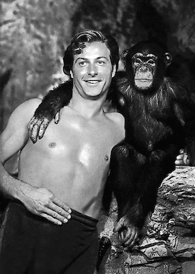 Array Lex Barker with Cheeta von Hollywood Photo Archive
