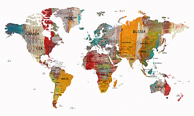 Array Worldmap in colors III von Irena Orlov