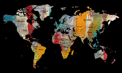 Array Worldmap in colors II von Irena Orlov