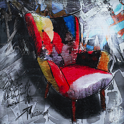 100cm x 100cm Fauteuil II von Patrice Ducret