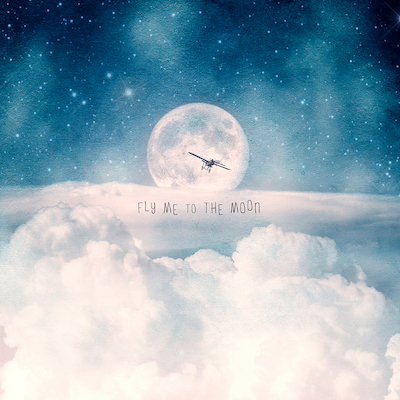 Array Moonrise over the Clouds von Paula Belle Flores