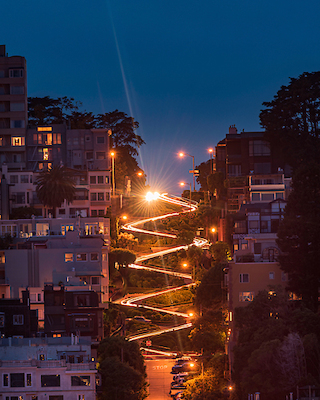 Array Lombard Street von Bruce Getty