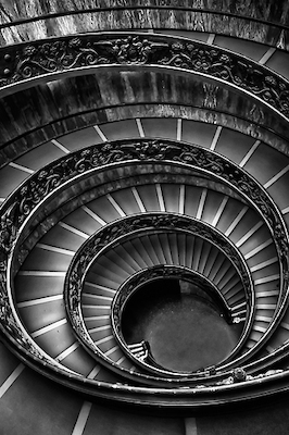 Array Roman Staircase black & white von Ronin